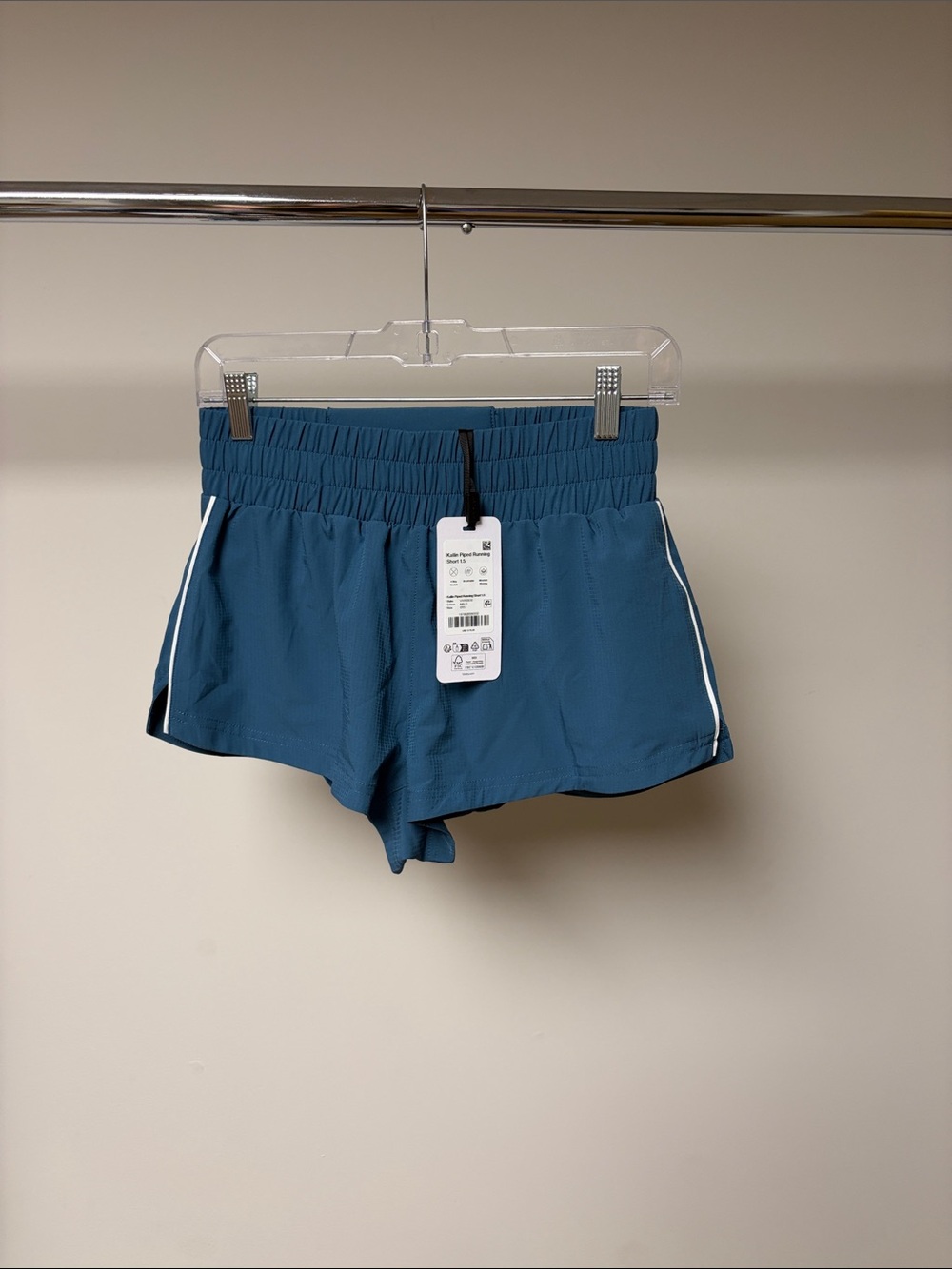 Varley kallin piped running short 1.5 mallard blue